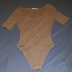 Short sleeve thong bodysuit